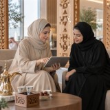 معلم يشرح لطلابه داخل فصل دراسي